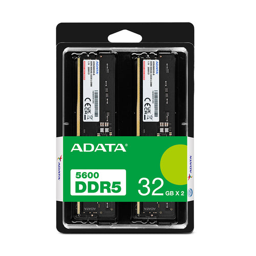 ADATA AD5U560032G-DT memory module 64 GB 2 x 32 GB DDR5 288-pin DIMM