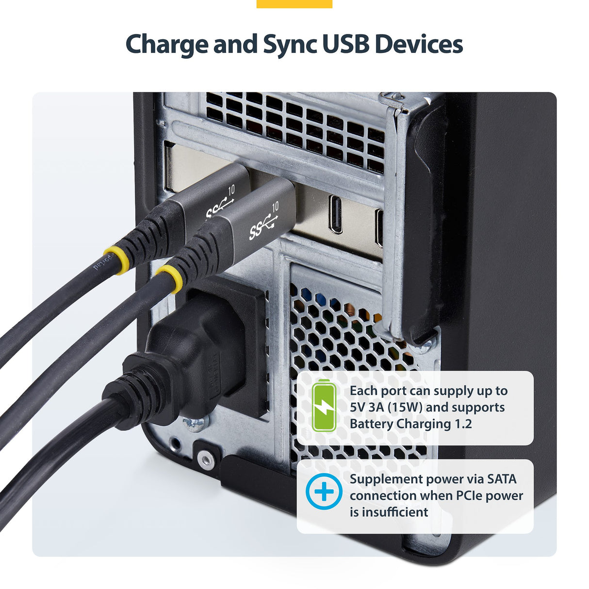StarTech.com 4-Port USB Type-C PCIe Card, USB 3.2 10Gbps, USB-C PCI Express Expansion Card, 4x Independent USB Controllers, Windows/Linux/macOS, TAA-Compliant