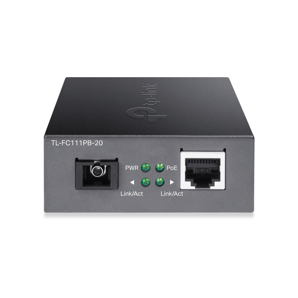 TP-Link 10/100Mbps WDM Media Converter with 1-Port PoE