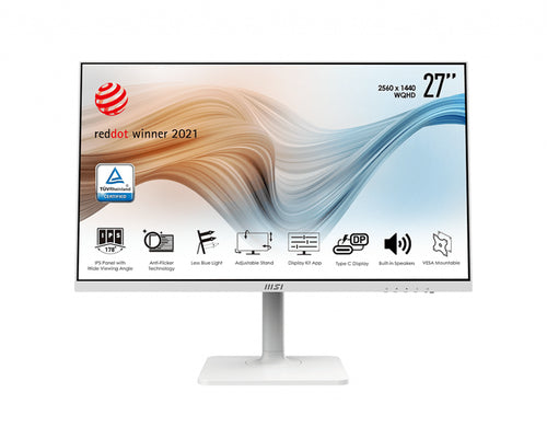 MSI Modern MD271QPW computer monitor 68.6 cm (27") 2560 x 1440 pixels Wide Quad HD LCD White