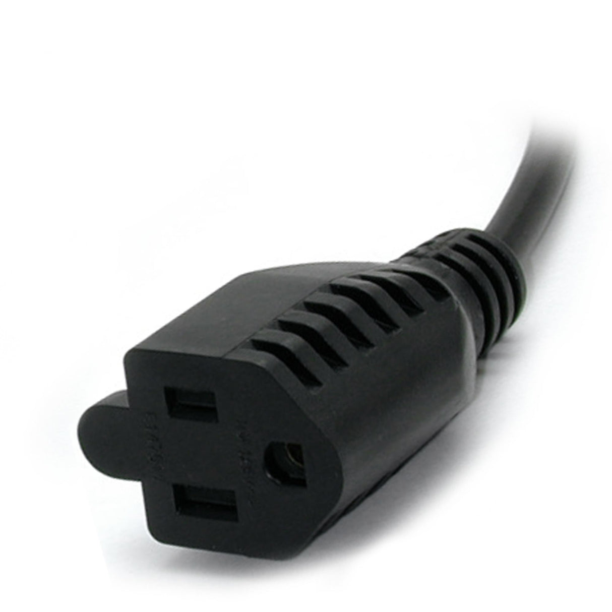 StarTech.com 1ft (30cm) Power Extension Cord, IEC 320 C14 to NEMA 5-15R, 10A 125V, 18AWG, Black Computer Power Extension Cord, AC Outlet Extension Cable for Power Supplies/PDUs/ Network Equipment, UL Listed