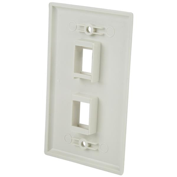 StarTech.com Dual Outlet RJ45 Universal Wall Plate White