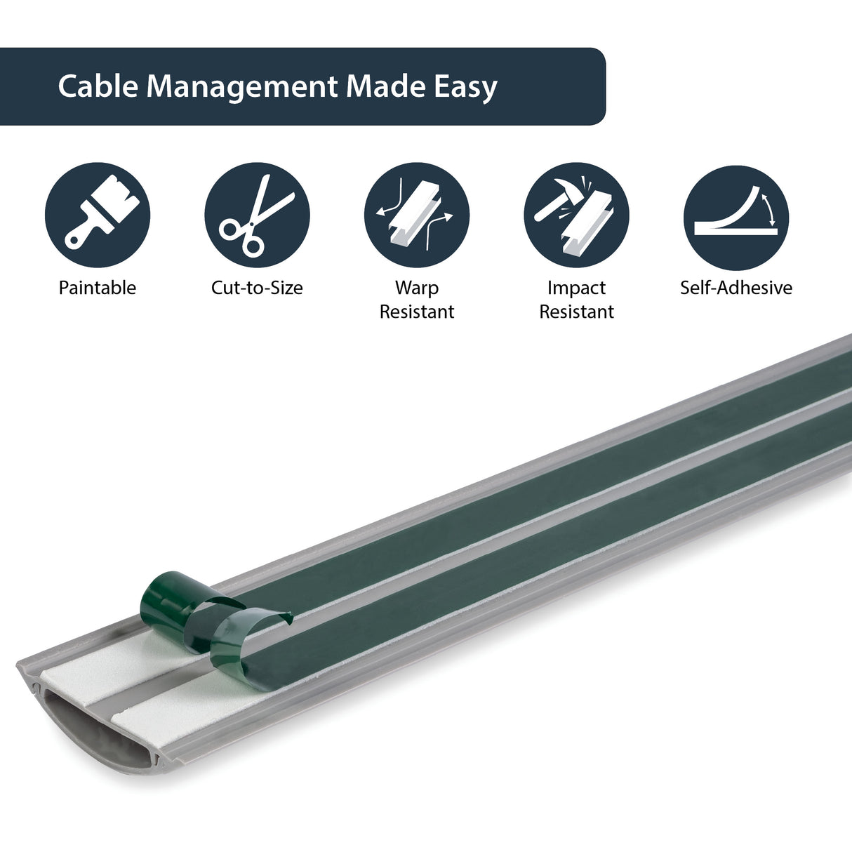 StarTech.com 6 ft 2in Wide Grey Floor Cable Duct with Guard - TAA