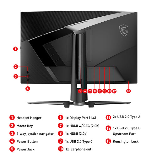 MSI MPG Artymis 274CP computer monitor 68.6 cm (27") 1920 x 1080 pixels Full HD Black