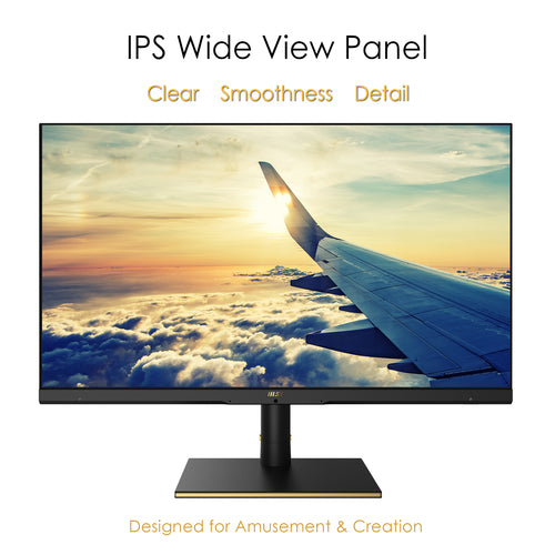 MSI Summit MS321UP 32 Inch Monitor with Adjustable Stand, UHD (3840 x 2160), 16:9, 60Hz, IPS, 4ms, HDMI, DisplayPort, USB Type-C, Built-in USB Hub, Anti-Glare, Anti-Flicker, Less Blue light, VESA, Kensington, Black