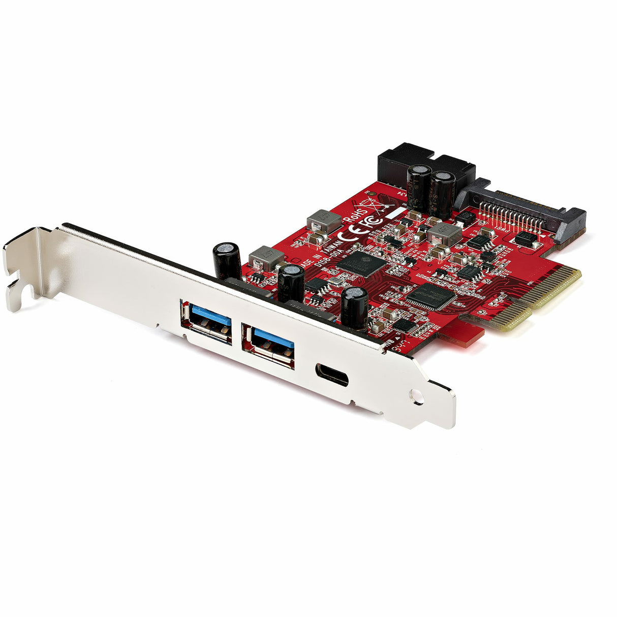 StarTech.com 5-Port USB PCIe Card - 10Gbps USB 3.2 Gen 2 PCIe Card w/ 1x USB-C & 2x USB-A - 1x 2 Port IDC (Internal 5Gbps USB Header Expansion) - USB C PCI Express Controller Card - TAA