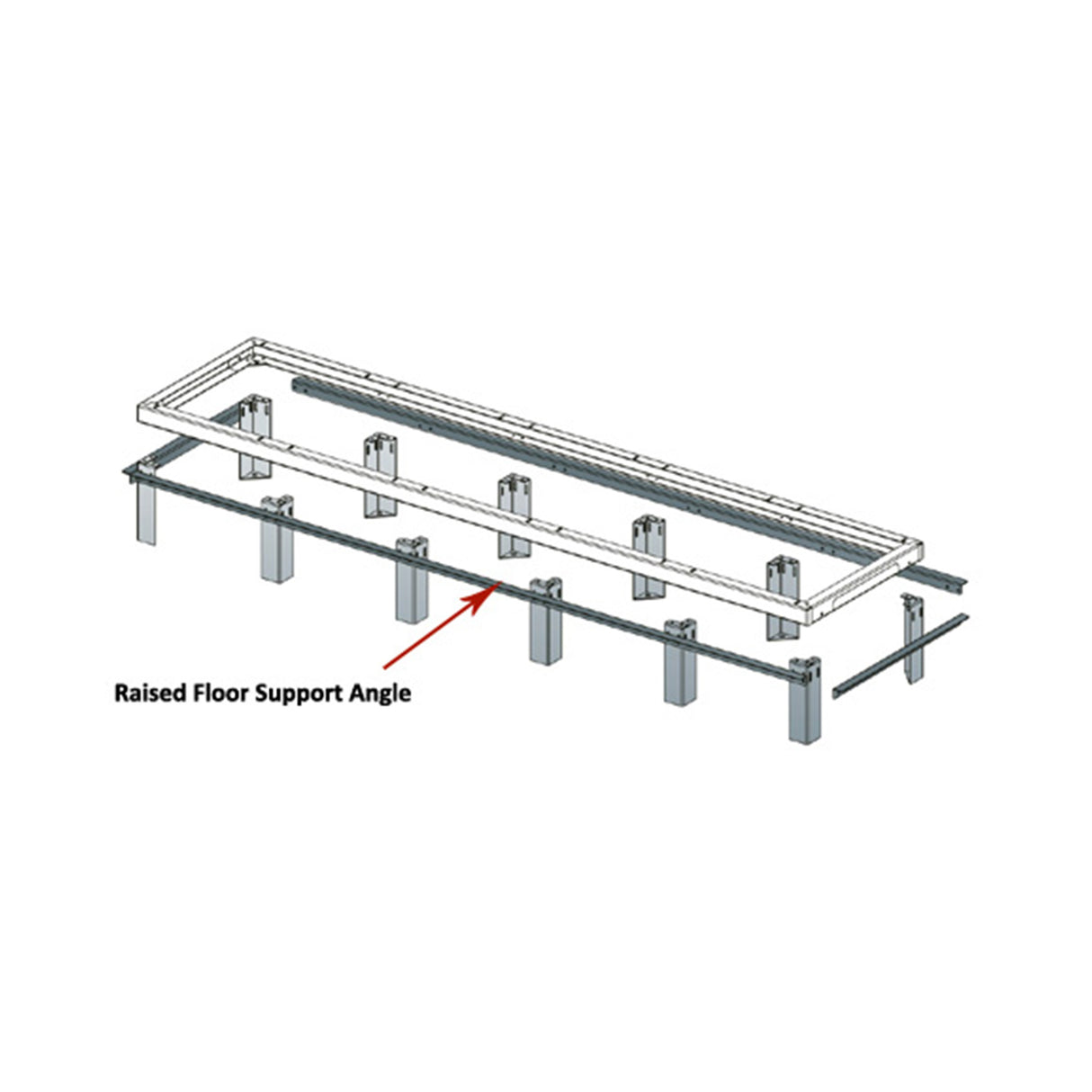 Middle Atlantic Support Angles, 2 Bay, 26-31 Inch Deep Racks
