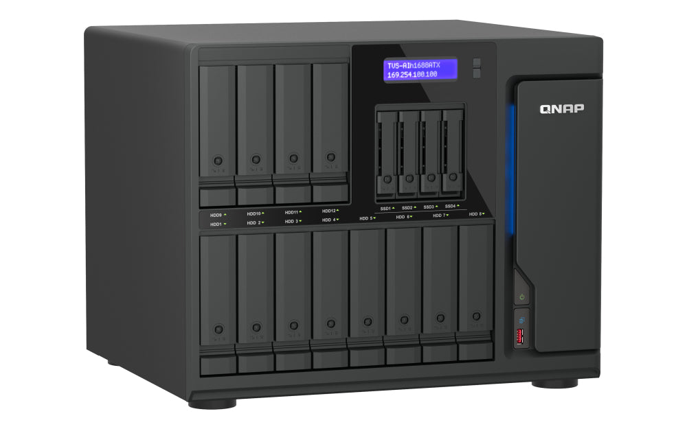 QNAP TVS-AIH1688ATX-U7-32G NAS/storage server Tower 32 GB DDR5 0 TB QuTS hero Black