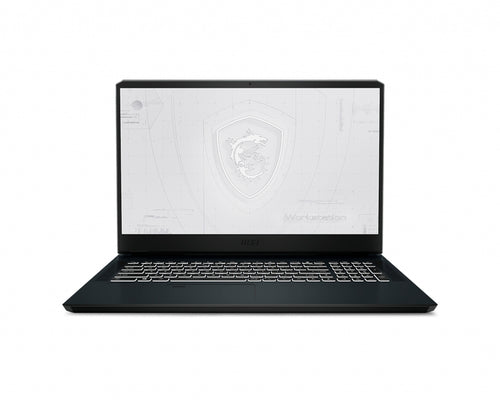 MSI Workstation WE76 11UM-483CA laptop Intel® Core™ i9 i9-11980HK Mobile workstation 43.9 cm (17.3") 4K Ultra HD 32 GB DDR4-SDRAM 2 TB SSD NVIDIA RTX A5000 Wi-Fi 6 (802.11ax) Windows 10 Pro Titanium, Blue