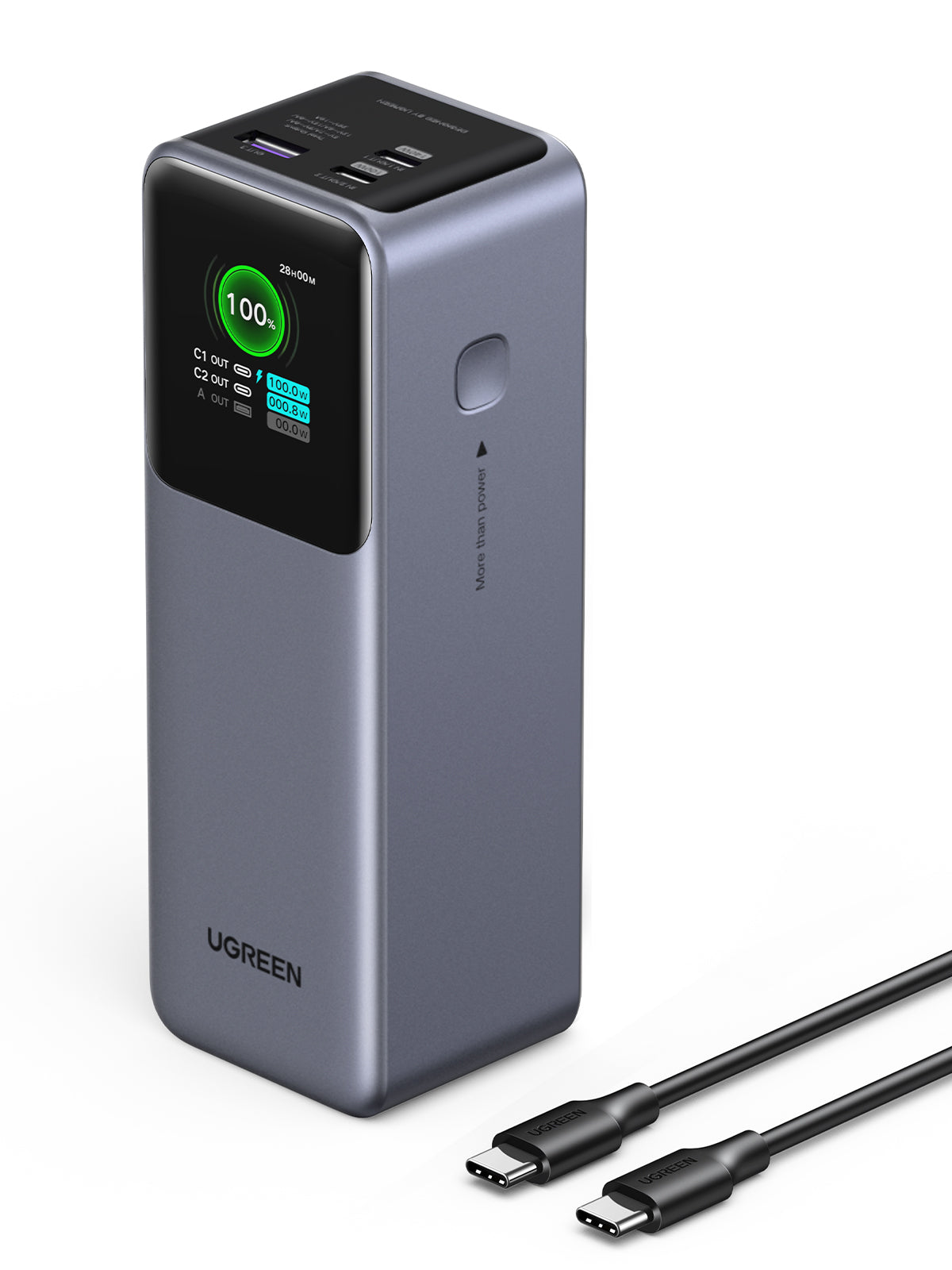Ugreen 25000mAh 200W Fast Charging Powerbank Grey
