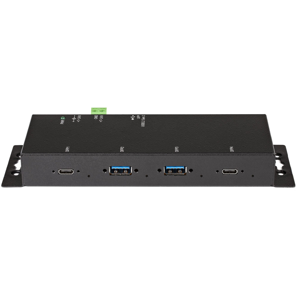 StarTech.com 4 Port USB C Hub 10Gbps - Metal Industrial USB-C Hub - 2x USB-C & 2x USB-A - ESD Surge Protection - USB-C or USB-A Host - Self-Powered Mountable USB 3.2 Gen 2 Type-C Hub - TAA