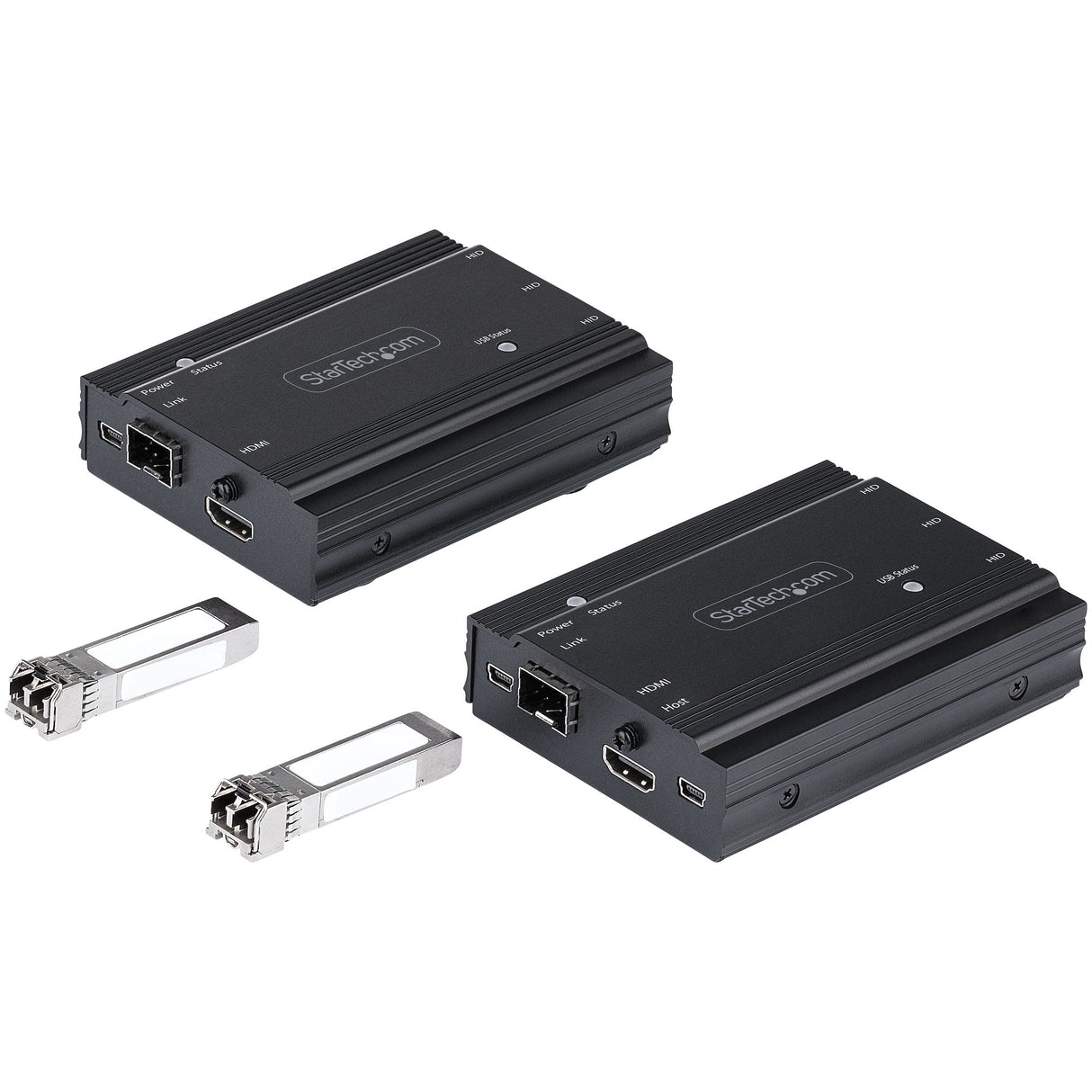 StarTech.com 4K HDMI KVM Extender over Fiber - HDMI Video & USB Remote KVM Switch/Console Extender - up to 984ft/300m (MultiMode) - 2x 10G MMF SFP+ modules - KVM Extension Kit (TX/RX) - TAA
