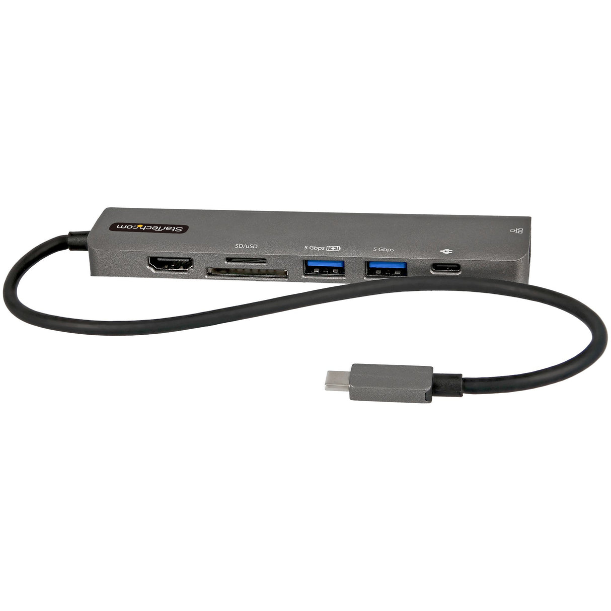 StarTech.com USB-C Multiport Adapter Hub, USB-C to 4K 60Hz HDMI, Gigabit Ethernet and 100W Laptop Charging for Macbook Pro / Air and Windows