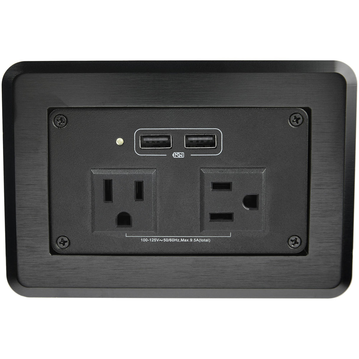 StarTech.com Conference Table Power Center with 2x UL Certified 120V AC Outlets & 2x USB BC 1.2 - Recessed In-Table/Desk Power Strip/Charging Station for Meeting Room/Boardroom/Lab Bench