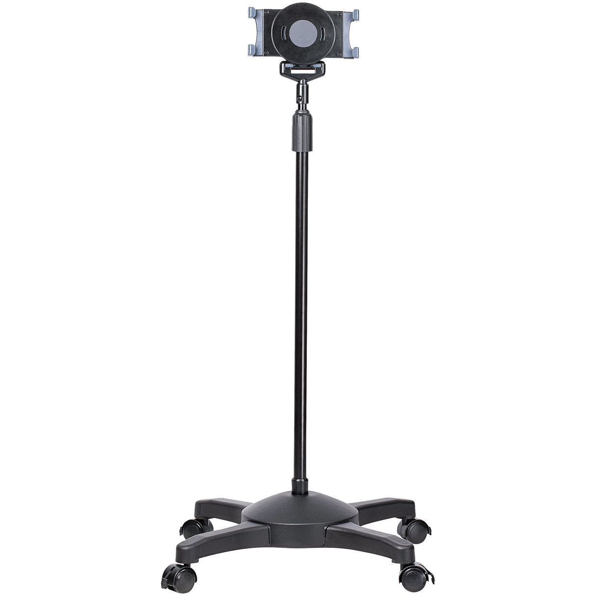 StarTech.com Mobile Tablet Stand with Lockable Wheels - Height Adjustable Cart - Universal Rolling Floor Stand for Tablets from 7 to 11 inch, Portable Tablet Stand w/ Detachable Tablet Holder - TAA
