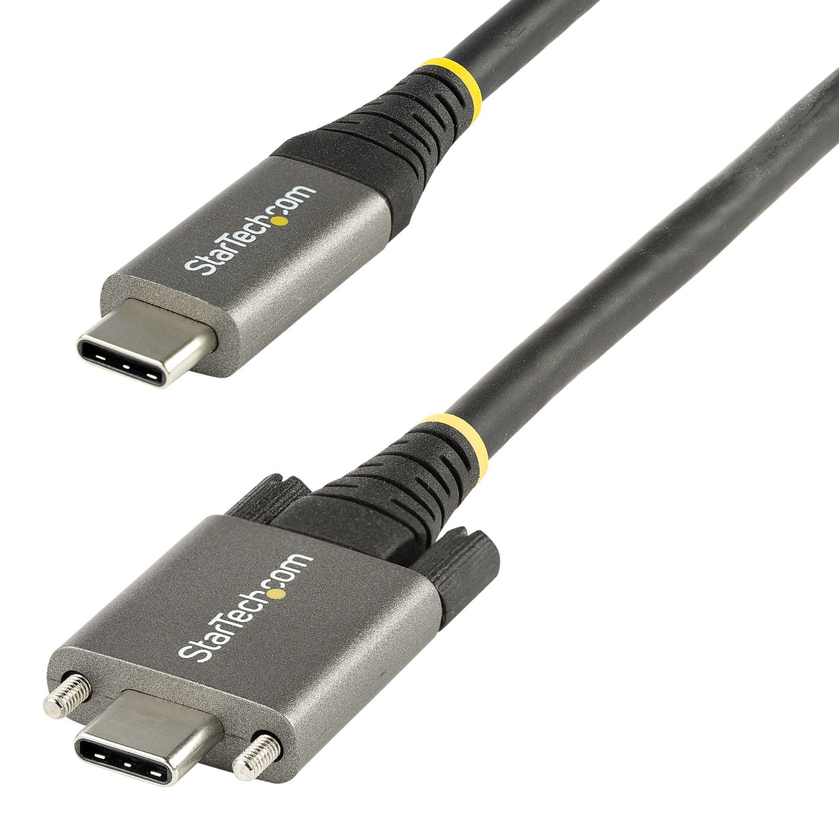 StarTech.com 20in (50cm) USB-C Cable, Side Screw Locking, USB 10Gbps, 100W (5A) Power Delivery, 8K 60Hz / 4K 144Hz DP Alt Mode - Thunderbolt Compatible