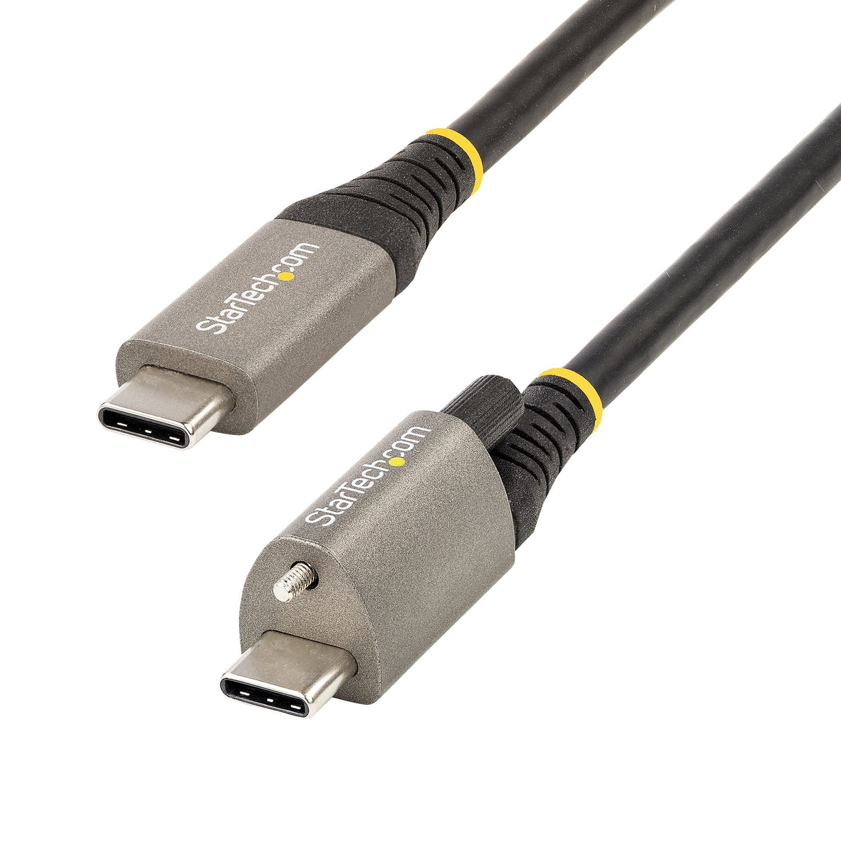 StarTech.com 3ft (1m) USB-C Cable, Top Screw Locking, USB 10Gbps, 100W (5A) Power Delivery, 8K 60Hz / 4K 144Hz DP Alt Mode, USB-IF Certified - Thunderbolt Compatible
