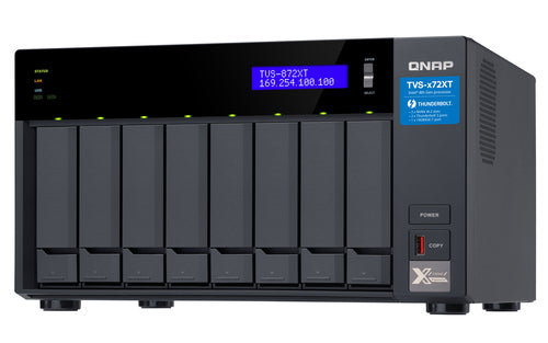 QNAP TVS-872XT NAS Tower Intel® Core™ i7 16 GB DDR4 0 TB Black