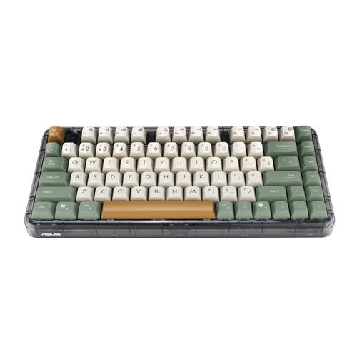 ASUS Jelly75 KD201 /MK-WH/US/80 keyboard Universal USB + RF Wireless + Bluetooth Green, Beige, Orange