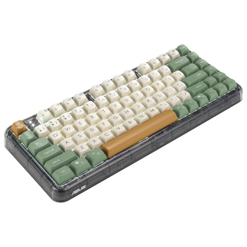ASUS Jelly75 KD201 /MK-WH/US/80 keyboard Universal USB + RF Wireless + Bluetooth Green, Beige, Orange