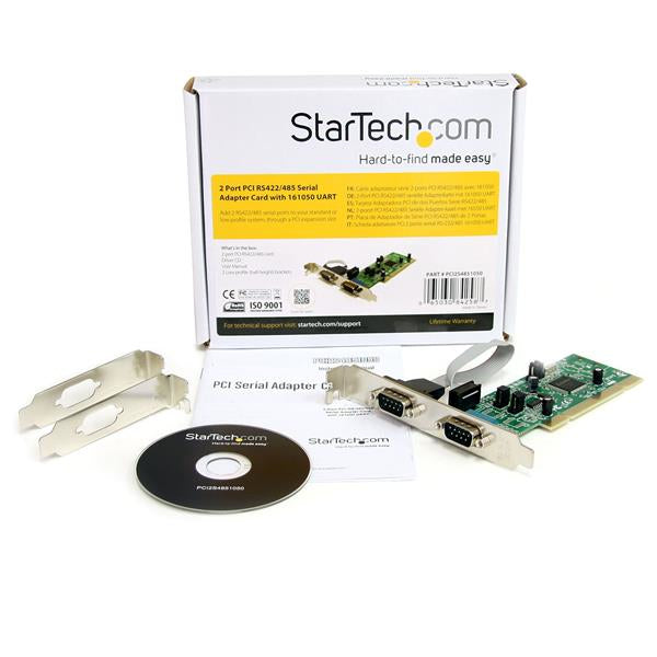 StarTech.com 2 Port PCI RS422/485 Serial Adapter Card with 161050 UART - TAA