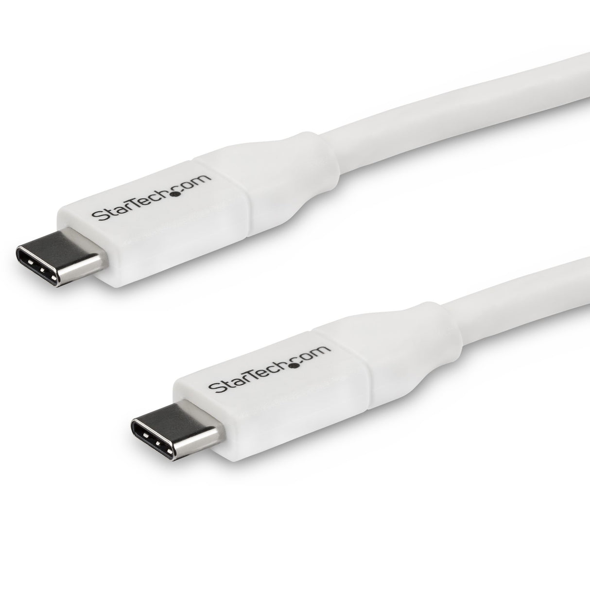 StarTech.com 13ft (4m) USB-C Fast Charging Cable, Charge & Sync, 100W (5A) PD, USB 2.0, USB-IF Certified - White USB C Charging Cord
