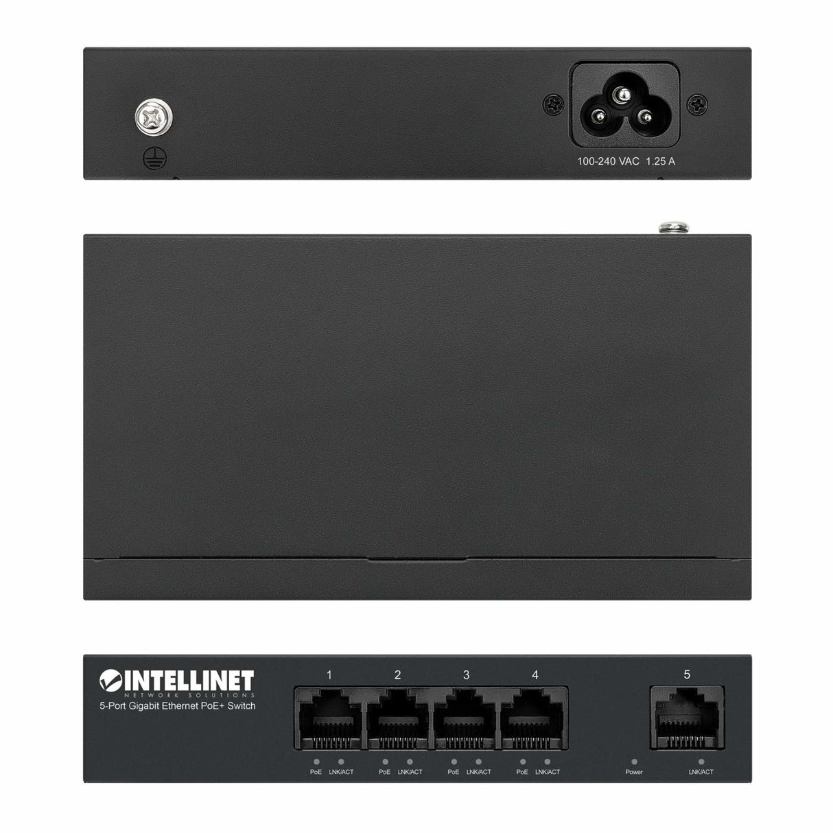 Intellinet 561792 network switch Gigabit Ethernet (10/100/1000) Power over Ethernet (PoE) Black