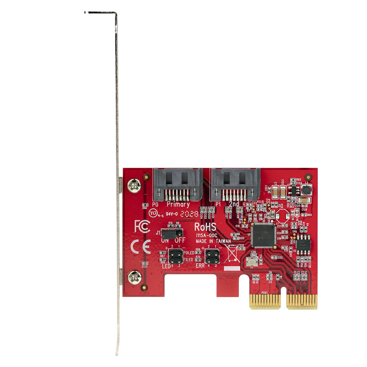 StarTech.com SATA PCIe Card - 2 Port PCIe SATA Expansion Card - 6Gbps - Full/Low Profile - PCI Express to SATA Adapter/Controller - ASM1062R SATA RAID - PCIe to SATA Converter - TAA