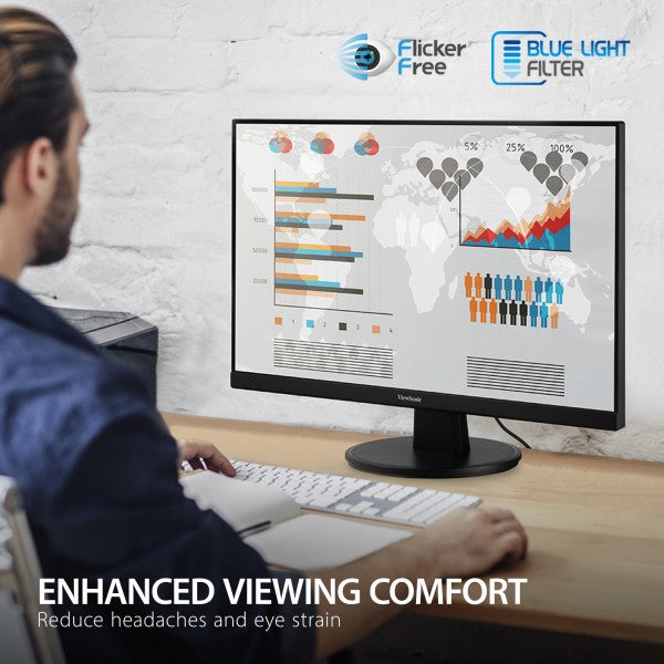 Viewsonic VA2247-MH computer monitor 55.9 cm (22") 1920 x 1080 pixels Full HD LED Black