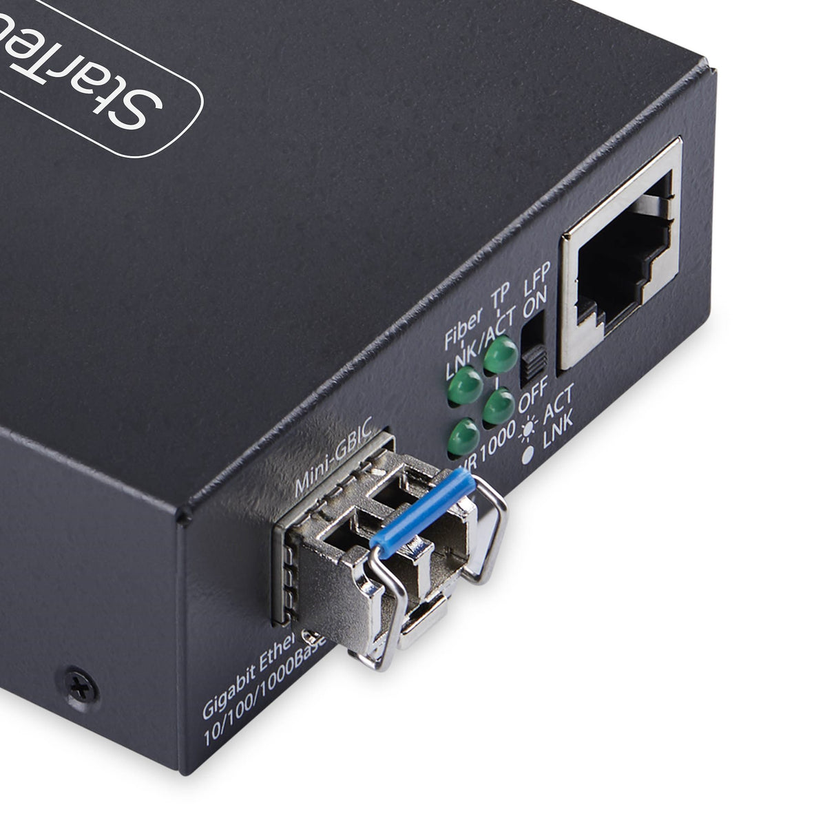 StarTech.com Single-Mode (SM) LC Fiber Media Converter for 10/100/1000 Networks, Standalone Gigabit Ethernet to Fiber Converter, 20km - TAA