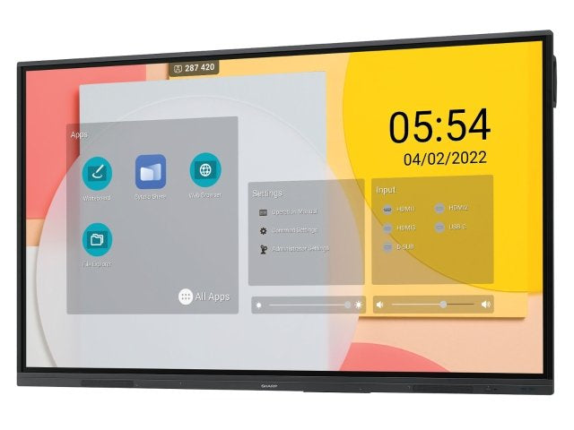 Sharp PN-L862B interactive whiteboard 2.18 m (86") 3840 x 2160 pixels Touchscreen Black