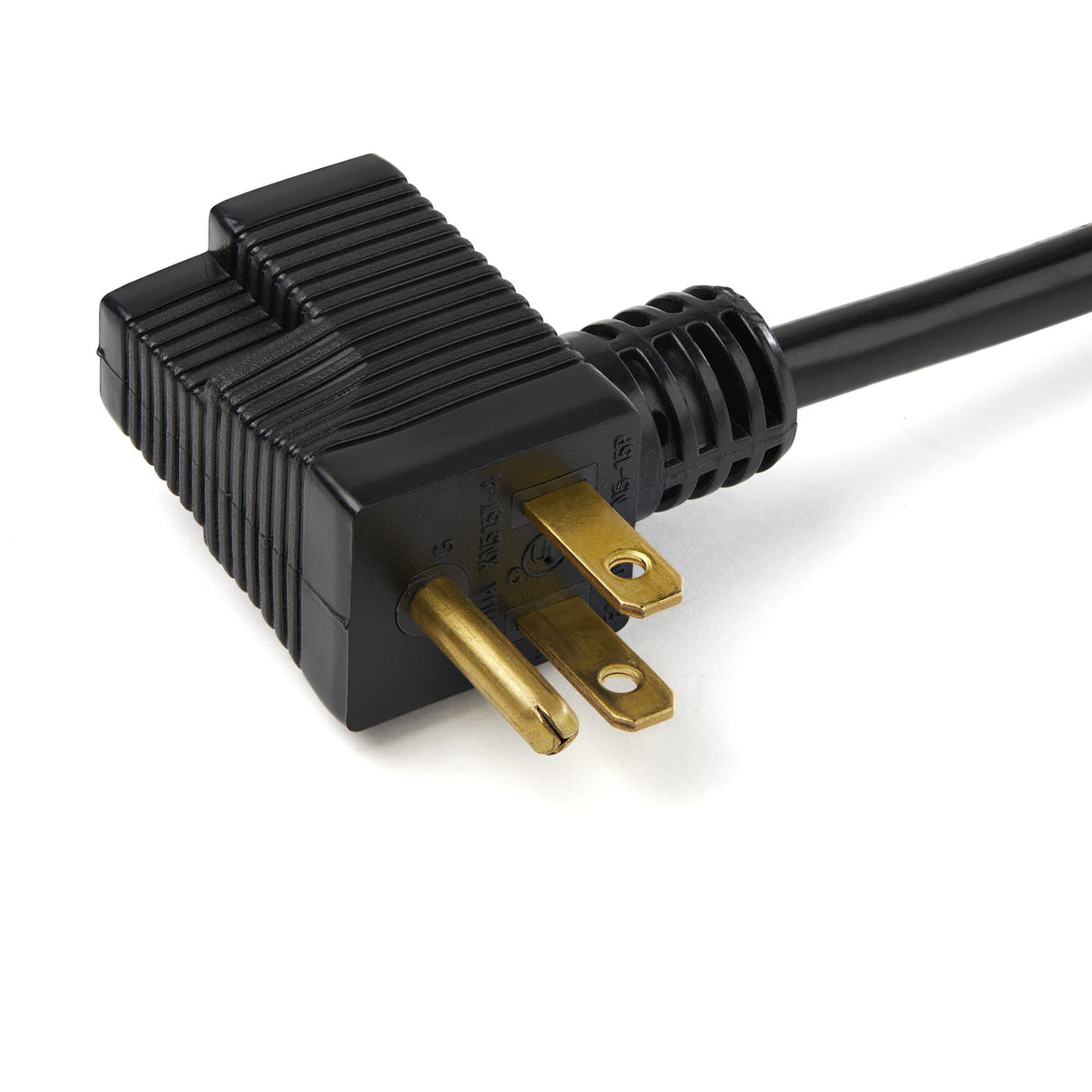 StarTech.com 3ft (1m) Piggyback Power Extension Cord - NEMA 5-15P to 2x NEMA 5-15R, 16 AWG, 125V/15A - UL Certified - 1 to 2 Outlet Saver Extension Cord - 3-Prong Electrical Power Cable