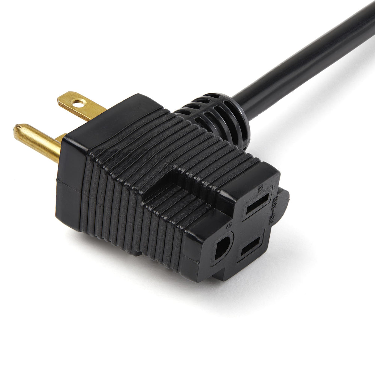 StarTech.com 3ft (1m) Piggyback Power Extension Cord - NEMA 5-15P to 2x NEMA 5-15R, 16 AWG, 125V/15A - UL Certified - 1 to 2 Outlet Saver Extension Cord - 3-Prong Electrical Power Cable