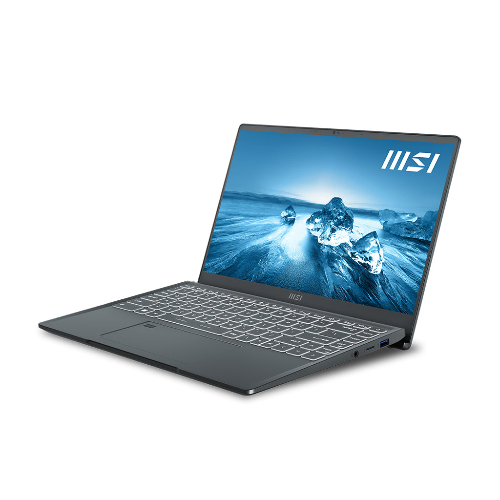 MSI Prestige A12SC-007 Intel® Core™ i7 i7-1260P Laptop 35.6 cm (14") Full HD 16 GB LPDDR4x-SDRAM 512 GB SSD NVIDIA® GeForce® GTX 1650 Wi-Fi 6E (802.11ax) Windows 11 Pro Grey