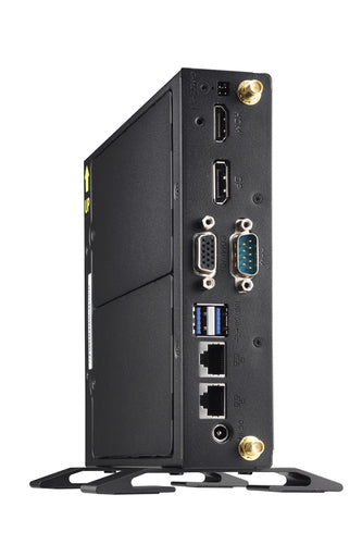 Shuttle XPC slim Barebone DS20UV2, Celeron 5205U, 1xHDMI, 1xDP, 1xVGA, 2xLAN (1xGbit, 1x2.5Gbit), 1xCOM, 8xUSB, fanless, 24/7 permanent operation