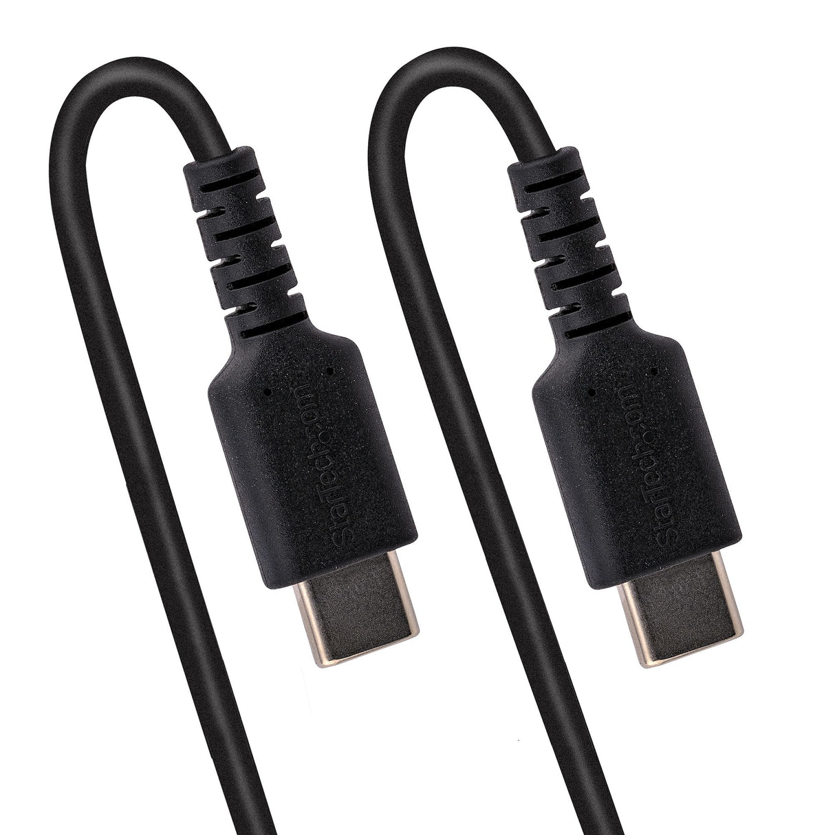 StarTech.com 1.6ft (50cm) USB-C Fast Charging Cable, Rugged, Coiled, Charge & Sync, 3A, USB 2.0, TPE Jacket and Aramid Fiber - USB C Charging Cord