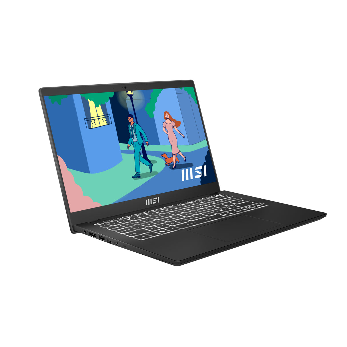 MSI Modern 14 C7M-048US AMD Ryzen™ 7 5700U Laptop 35.6 cm (14") Full HD 16 GB DDR4-SDRAM 512 GB SSD Wi-Fi 6E (802.11ax) Windows 11 Home Black