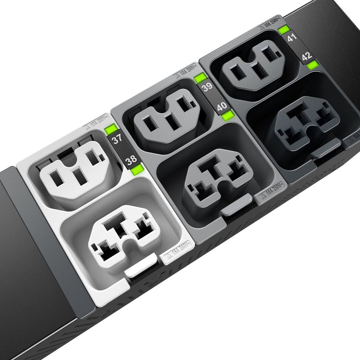 APC NetShelter Rack PDU Advanced, Switched Metered Outlet, 3Phase, 43.5kW 400V 63A or 34.6kW 415V 60A, 42 Outlets, IEC309