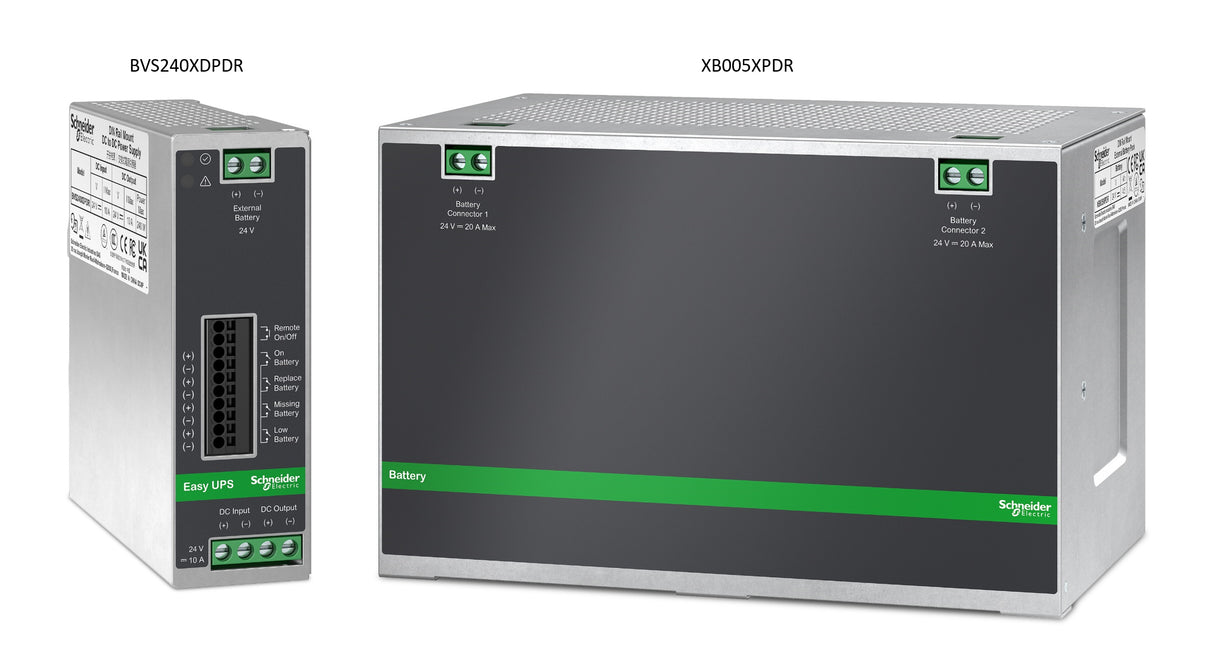 APC BVS240XDPDR 24V DC UPS – 240Watt, 24V, 10A, DIN-Rail mounting, Power Module without battery