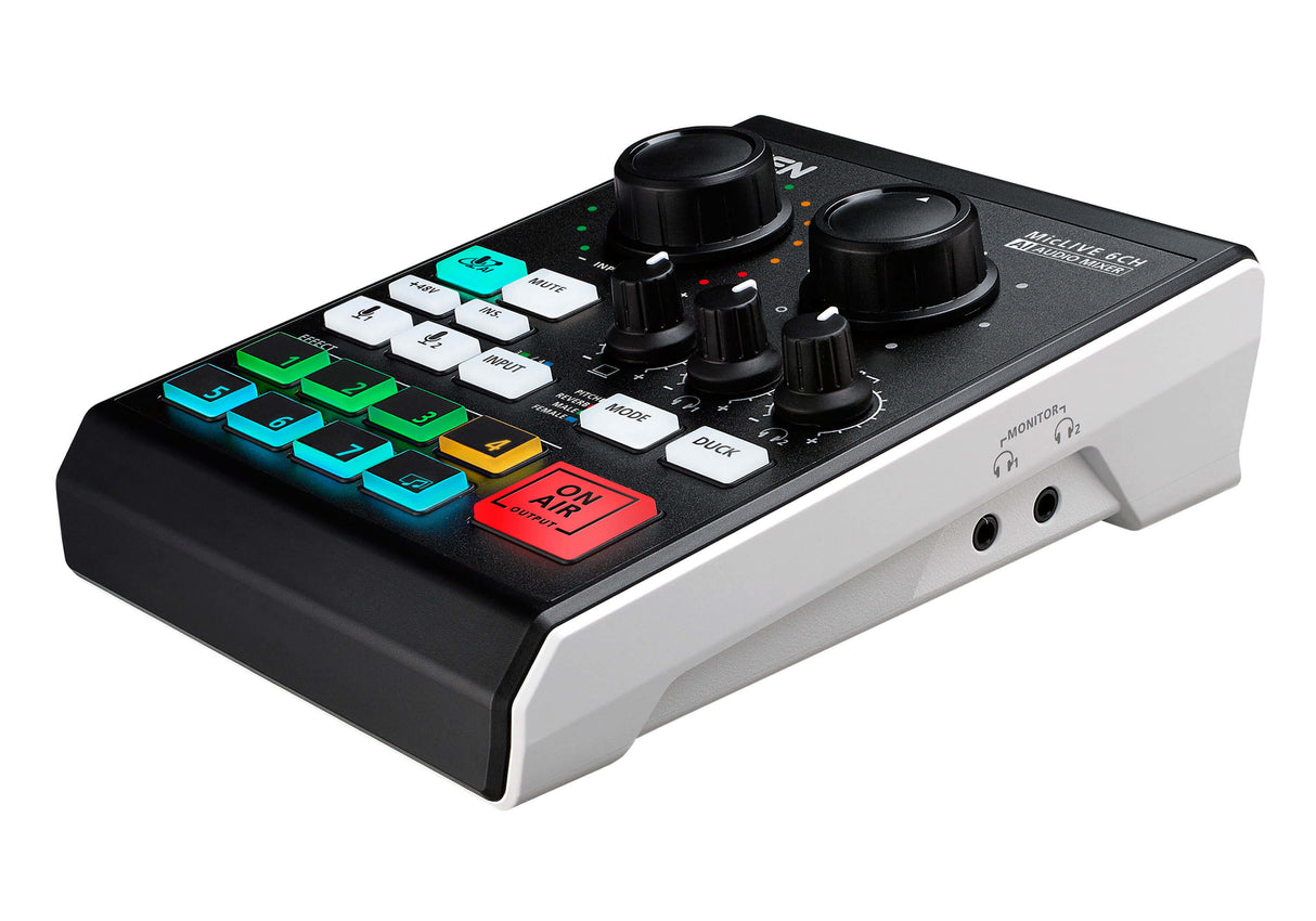ATEN Podcast AI Audio Mixer | MicLIVE 6-CH