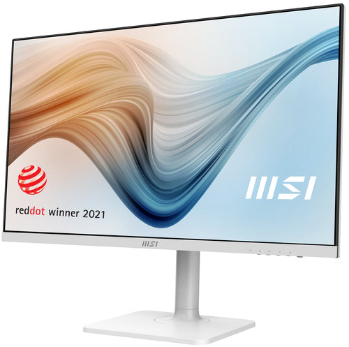 MSI Modern MD272PW 27 Inch Monitor with Adjustable Stand, Full HD (1920 x 1080), 75Hz, IPS, 4ms, AdaptiveSync, HDMI, DisplayPort, USB Type-C, Built-in USB Hub, Built-in Speakers, Anti-Glare, Anti-Flicker, Less Blue light, TÜV Certified, VESA, White