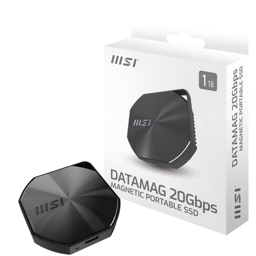 MSI DATAMAG 20GBPS 1TB external solid state drive USB Type-C USB 3.2 Gen 2x2 Black