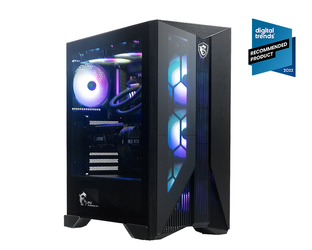 MSI Aegis RS 12TE-256US Intel® Core™ i7 i7-12700KF 16 GB DDR5-SDRAM 1 TB SSD NVIDIA GeForce RTX 3080 Windows 11 Home Desktop PC Black