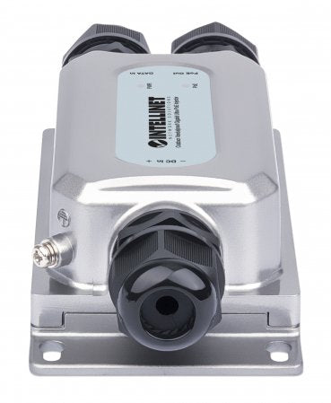 Intellinet Outdoor Vandalproof Gigabit PoE++ Injector, One 60 W Port, IEEE 802.3bt (4PPoE) Compliant, IP67 Waterproof, IK10 Vandalproof, Metal Housing