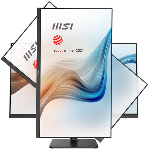 MSI Modern MD272P 27 Inch Monitor with Adjustable Stand, Full HD (1920 x 1080), 75Hz, IPS, 5ms, HDMI, DisplayPort, USB Type-C, Built-in USB Hub, Built-in Speakers, Anti-Glare, Anti-Flicker, Less Blue light, TÜV Certified, VESA, Kensington, Black