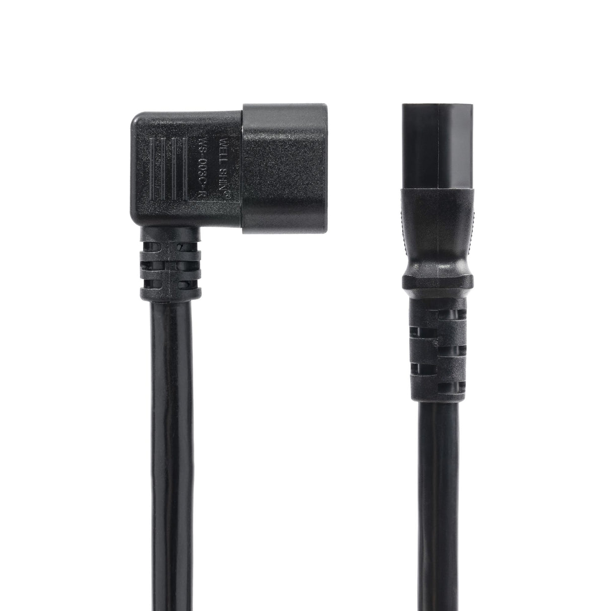 StarTech.com 6ft (1.8m) Heavy Duty Power Cord, Right Angle C14 to C13, PDU Power Cord, 15A 250V, 14AWG, Heavy Gauge Power Cable, TAA Compliant, UL Listed