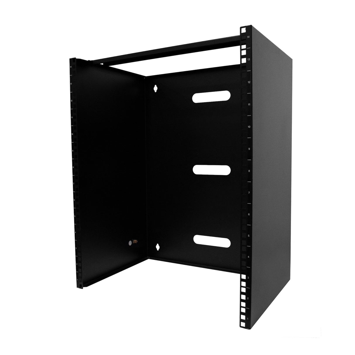 StarTech.com 14U Wall Mount Network Rack - 14" (35.5cm) Deep (Low Profile) - 19" Patch Panel Bracket for Shallow Server, IT Equipment, Network Switches - 77lbs/35kg Weight Cap., Black