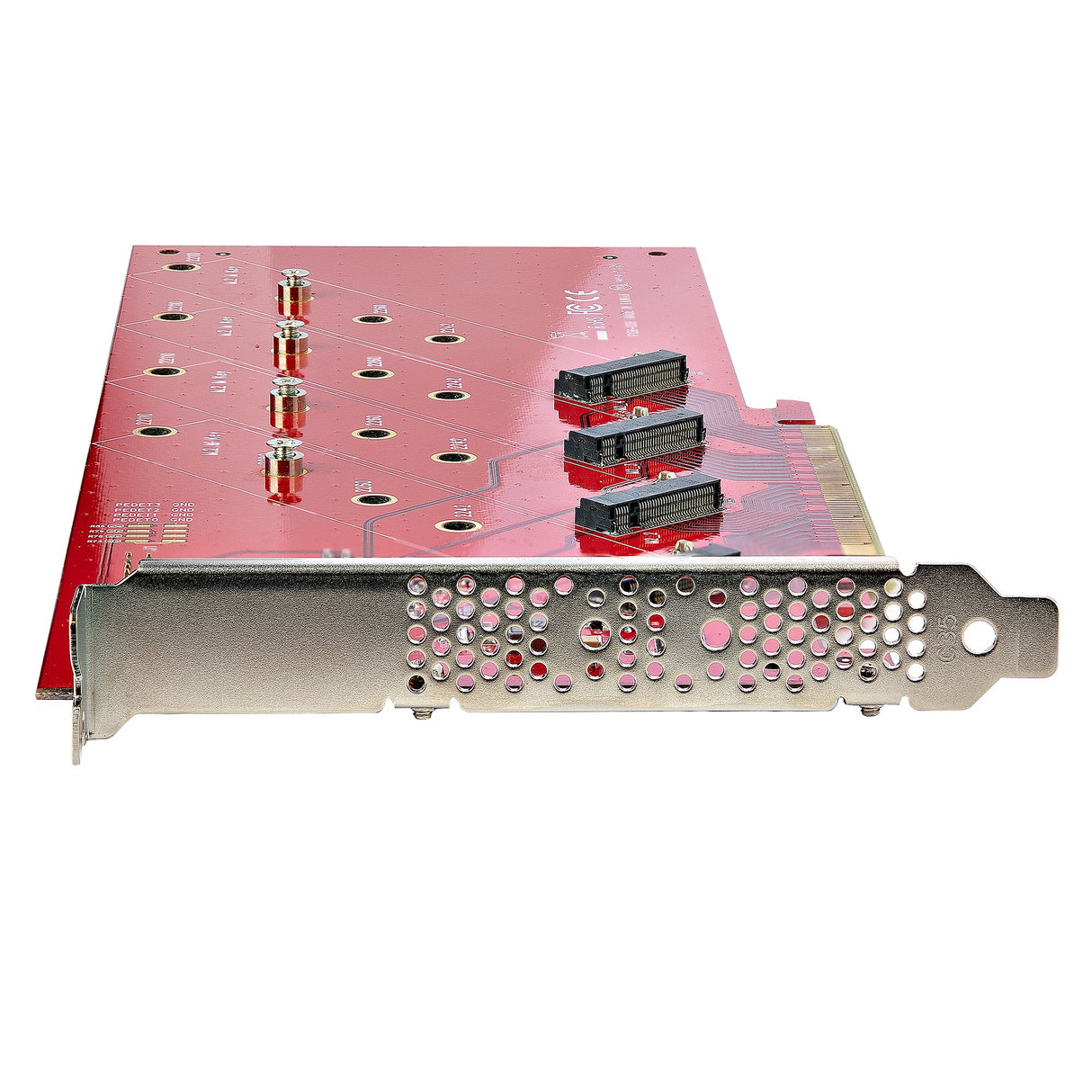 StarTech.com Quad M.2 PCIe Adapter Card, PCIe x16 to Quad NVMe or AHCI M.2 SSDs, PCI Express 4.0, 7.8GBps/Drive, Bifurcation Required, Windows/Linux Compatible - TAA