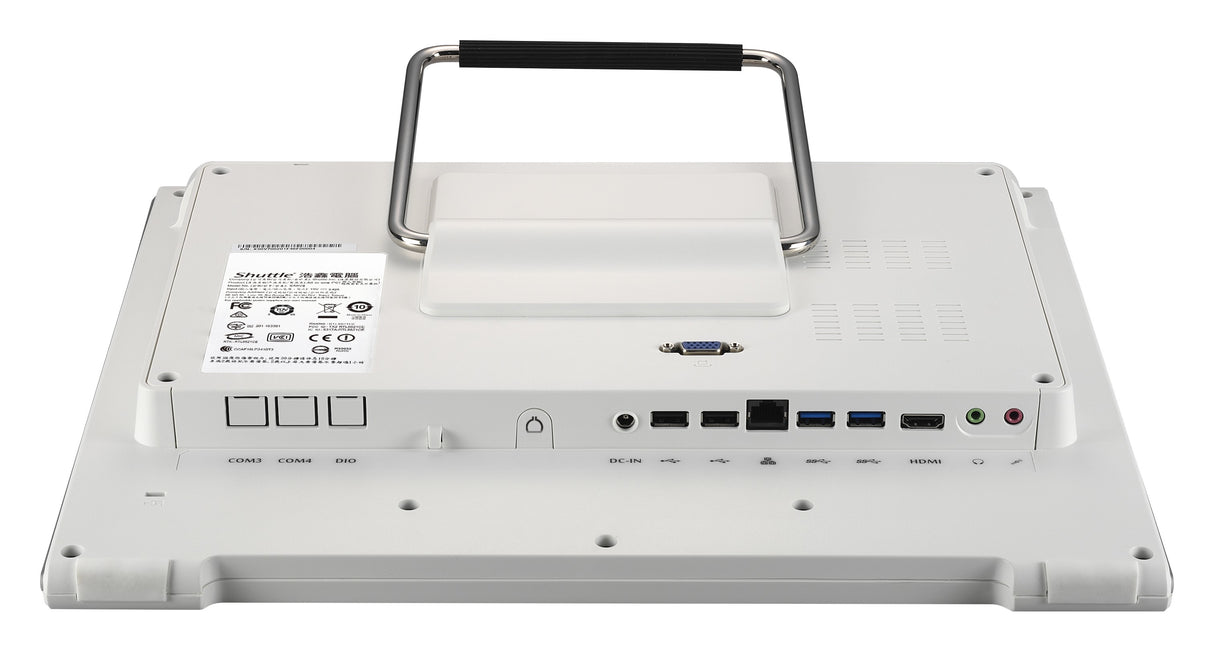 Shuttle All-In-One Barebone X50V8, 15.6" Single-Touch-Screen (resistive), Celeron 5205U, Wifi, IP54, fanless, 24/7 permanent operation