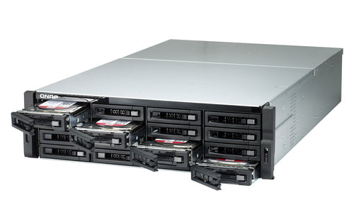 QNAP TDS-16489U R2 NAS Rack (3U) Intel® Xeon® E5 v4 E5-2630V4 256 GB DDR4 0 TB Aluminium, Black